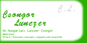 csongor lunczer business card